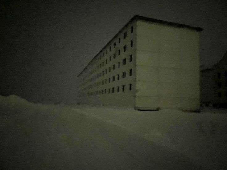 Create meme: foggy murmansk region, vorgashor vorkuta, darkness