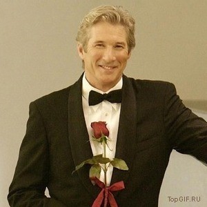 Create meme: Richard Gere with flowers, Richard Gere, Richard Gere with a rose