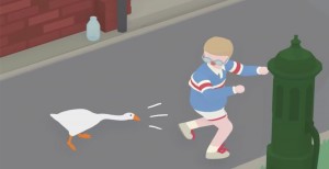 Создать мем: goose, гусь, untitled goose game картинки