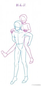 Create meme: tutorial anime couples, anime couple reference, art of poses to draw