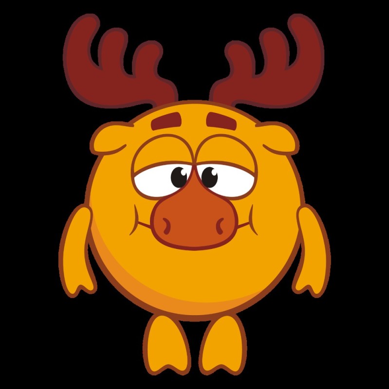 Create meme: moose and clone, moose from smeshariki, Smeshariki clone losyash