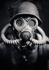 Create meme: gas mask art, Chornobyl