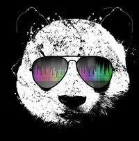 Создать мем: пафосная панда, граффити панда диджей, dj panda