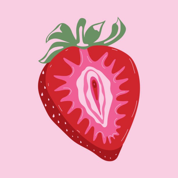 Create meme: strawberry , juicy strawberries, pussy club sticker