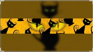 Create meme: for channel art, Black cat, hat YouTube