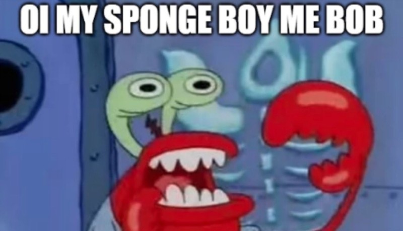 Create meme: spongebob funny, sponge Bob square pants , Mr. crab