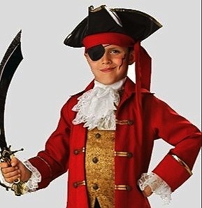 Create meme: pirate costume, a pirate costume for a boy with his hands