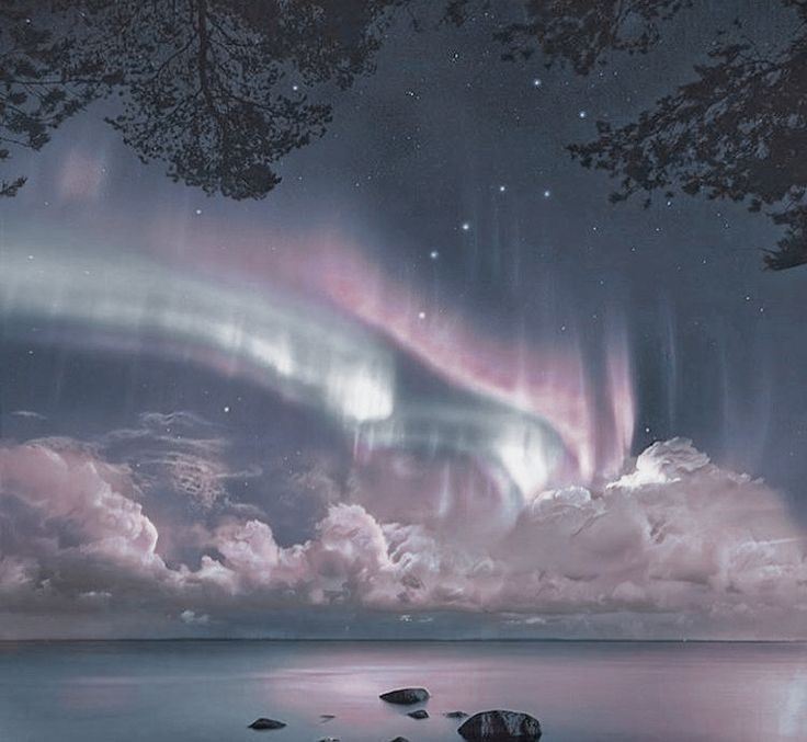 Create meme: Northern lights, white water, aurora borealis, aurora borealis northern lights