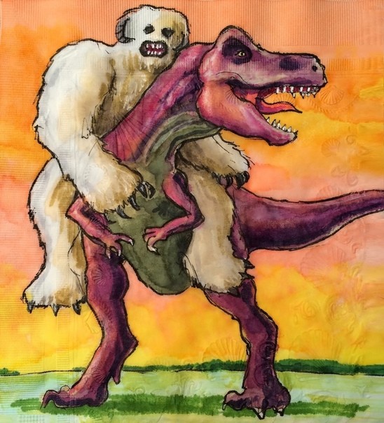 Create meme: Tyrannosaurus paleo, dinosaur , dinosaur illustration