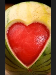 Create meme: watermelon heart