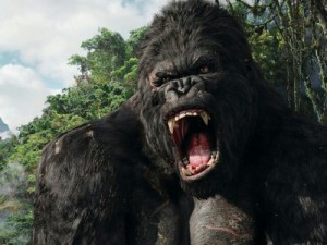 Create meme: king Kong skull island, roar, gorilla