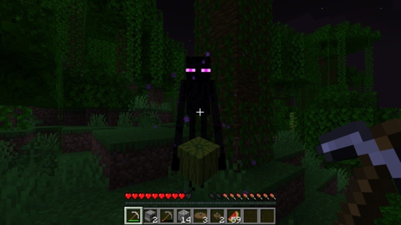 Create meme: minecraft mystique, enderman minecraft, enderman in minecraft