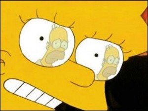 Создать мем: homer simpson, грустная лиза, помогай эликсир мудрости симпсоны