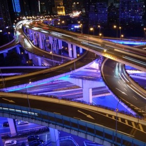 Create meme: China Shanghai, night city, night road