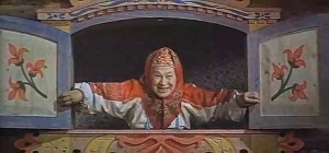 Создать мем: сказительница- концовка, бабушка в окне из сказки, советские сказки