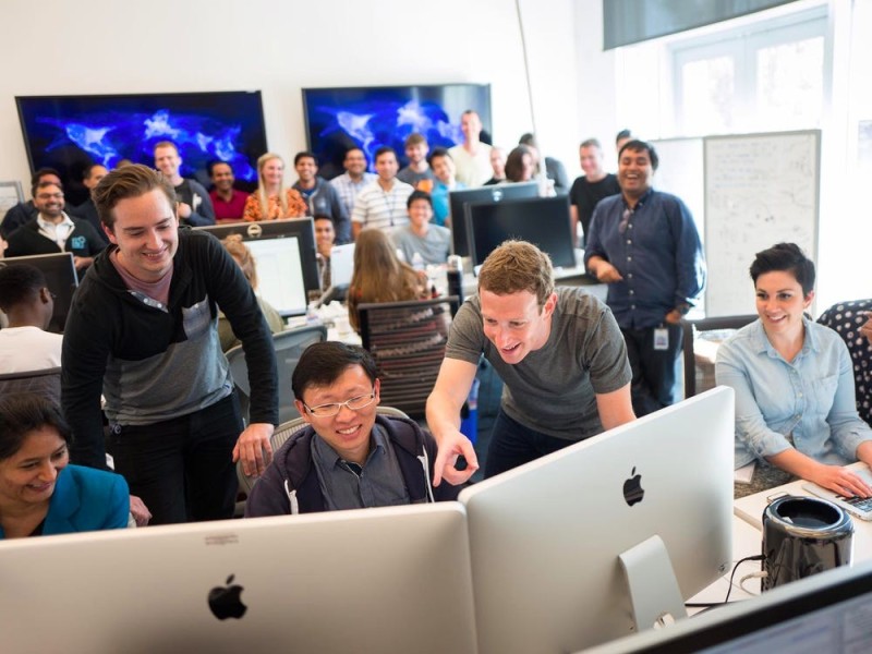 Create meme: mark Zuckerberg , apple developer, Mark Zuckerberg with employees