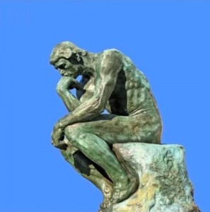 Create meme: the statue the thinker, thinker, Rodin the thinker