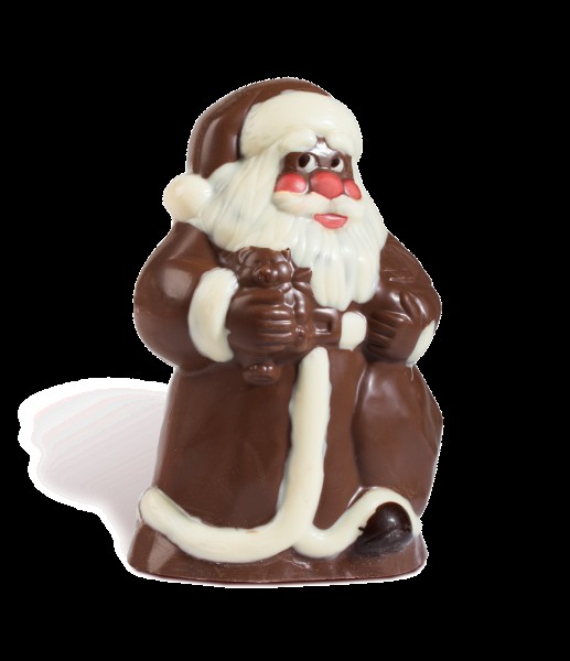 Create meme: chocolate Santa Claus, chocolate figurine of Santa Claus, Christmas chocolate figurines
