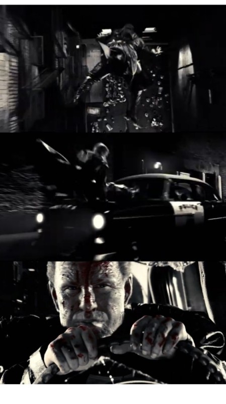 Create meme: a frame from the movie, Mickey rourke sin city 2, sin city