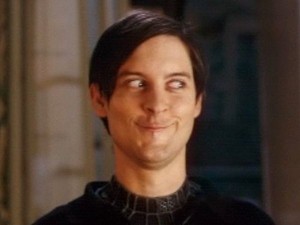 Create meme: tobey maguire, meme Peter Parker, the cunning man