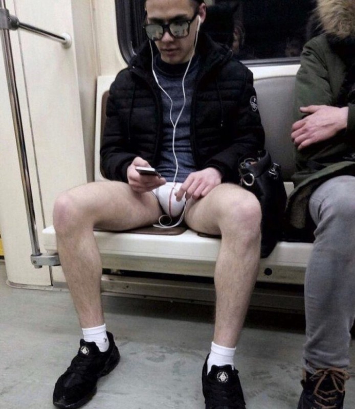 Create meme: in the subway without pants, in the subway without pants 2016 Moscow, mods in metro