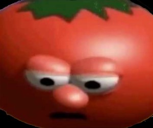 Create meme: tomato thinks, the tomato meme, sad tomato