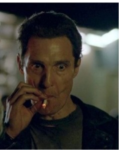 Create meme: Matthew McConaughey, Matthew McConaughey meme with a cigarette, McConaughey smokes