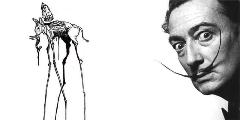 Create meme: works by Salvador Dali, salvador dali mustache, elephants of Salvador Dali
