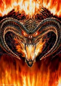 Create meme: Kronos-Seth-Satan, hell, demon