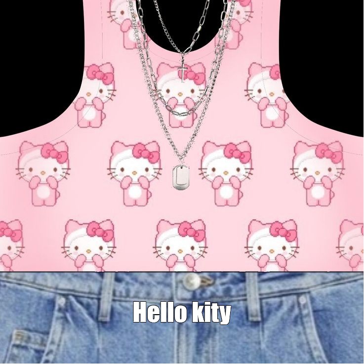 Create meme t-shirt Roblox hello Kitty, t shirt roblox for girls