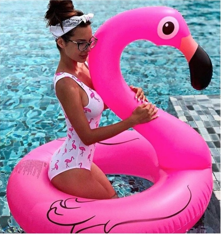 Создать мем: круг розовый фламинго, надувной фламинго 120 см, круг фламинго надувной