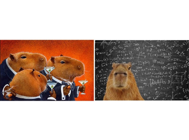 Create meme: capybara is funny, capybara painting, capybara picture