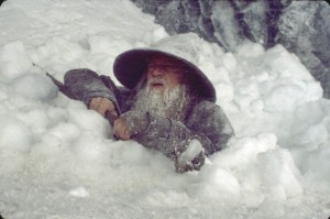 Create meme: Gandalf in the snow meme, Gandalf, Gandalf in the snow