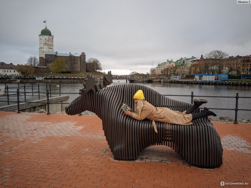 Create meme: moose on the embankment in Vyborg, vyborg attractions moose, admiral apraksin embankment vyborg