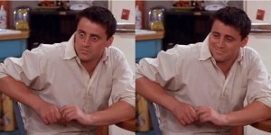 Create meme: gibi, Joe friends meme, surprised Joe tribbiani