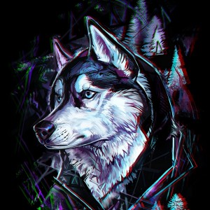 Create meme: spirit art, 3 d wolf, dog