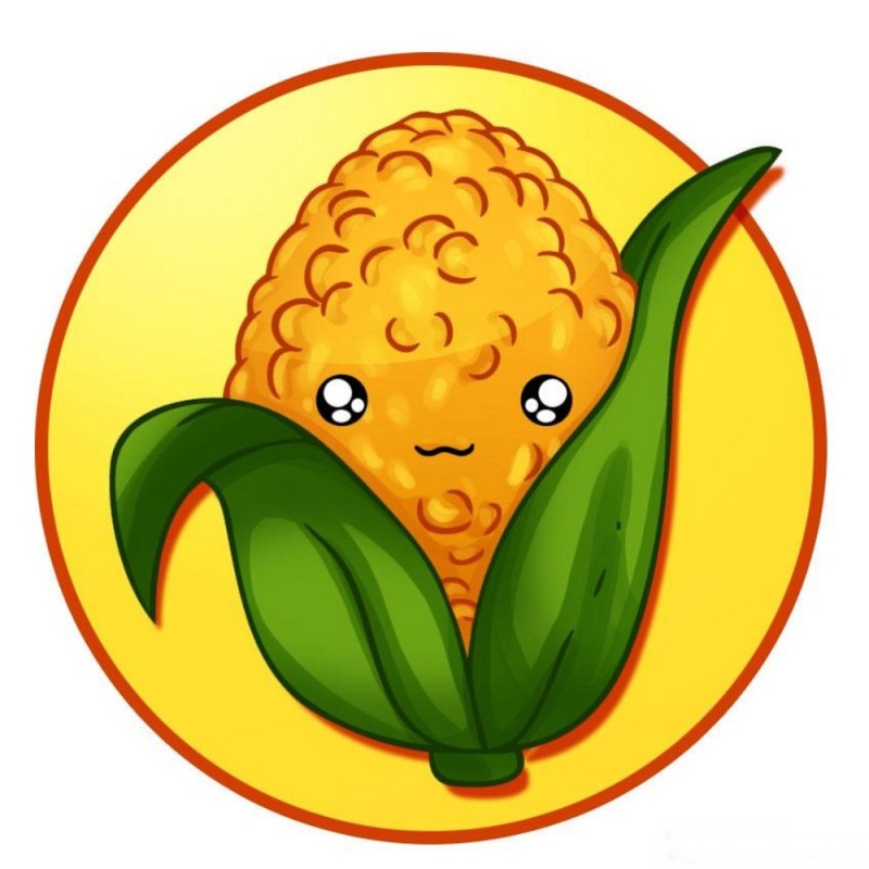Создать мем: милая кукуруза, кукуруза из мультика, кукуруза в початке