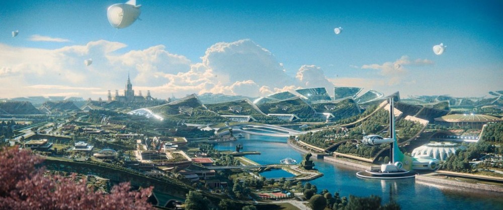 Create meme: futuristic city, the city of the future, city of the future project