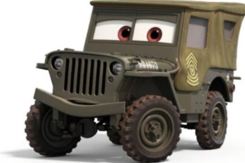 Create meme: cars 2 sergeant pokryshkins, Sergeant wheelbarrows, cartoon cars sarge