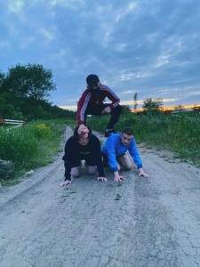 Create meme: friends, Gopnik, cattle on the road