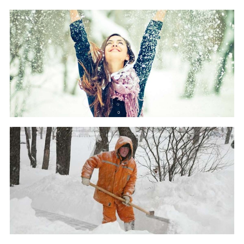 Создать мем: девушка, радоваться снегу, девушка в снегу
