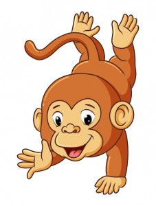 Создать мем: обезьяна иллюстрация, мультяшная обезьяна, рисунок обезьяны