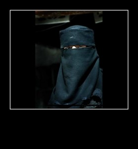 Create meme: the veil mini, Islamic gensini demotivator, the veil