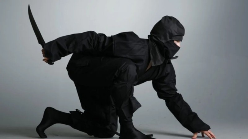 Create meme: ninja , black ninja costume, black ninja