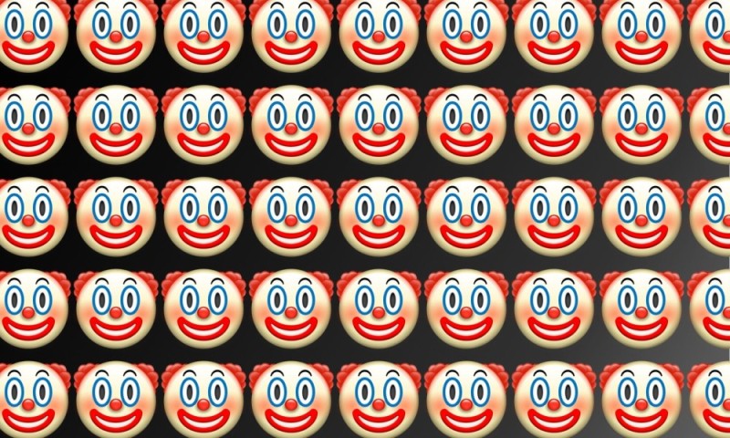 Создать мем: лицо клоуна, клоун, смайлик клоуна