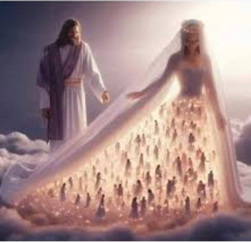 Create meme: the second coming of Jesus christ, The bride of Christ, With the gods