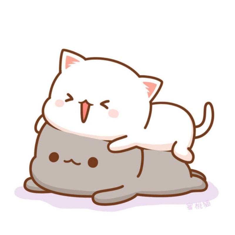 Create meme: kawaii cats, cutie cat telegram stickers, drawings for drawing cats nyashki