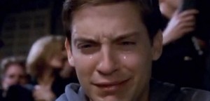 Create meme: cry, peter parker, cry
