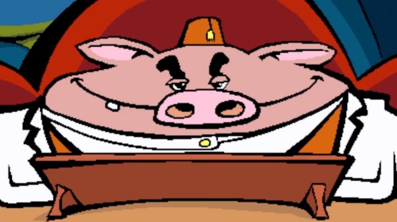 Create meme: pig , game , spy fox
