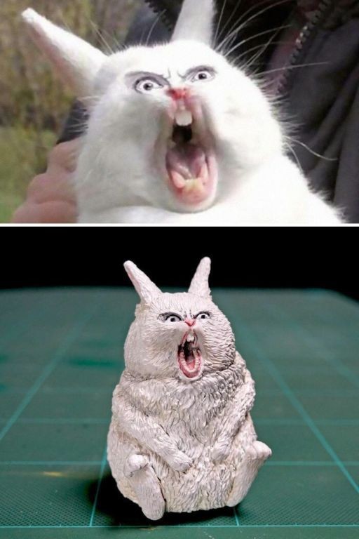 Create meme "bell Bunny meme, screaming rabbit pictures, bell rabbit